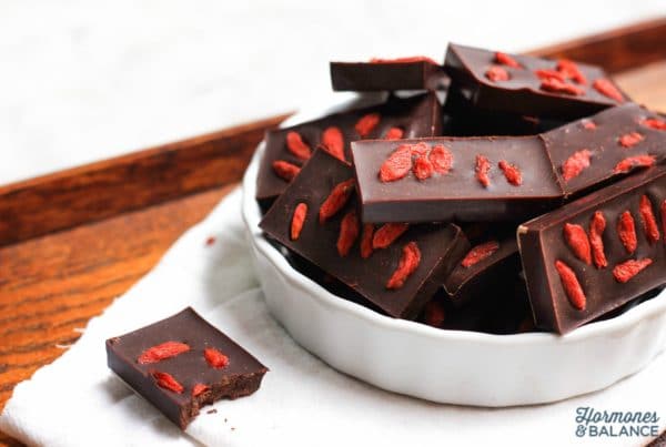 Homemade Chocolate with Goji Berries and Chili Powder Dessert Recipe